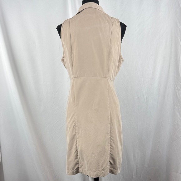 Love Tree Tan Double-Breasted Sleeveless Trench Coat - Picture 3 of 6